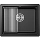 Мойка кварц, прямоугольная, KS-5501U, 550*450мм, черный металлик, под столешницу, Granula - фото 1