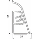 Плинтус ПВХ к столешнику LK алюминий (43) EL-MECH-PLAST (1шт=3м.п.) - фото 2