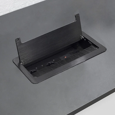 Выдвижной удлинитель Atlas USB, 2 розетки, USB A + C, HDMI, LAN, черный, AKS - фото 4