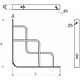 Полкодержатель мет. QUADRO 150*150*20*3, белый AKS - фото 3