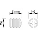 Коническая стяжка винт с крестообразным шлицем М6*8 - фото 2