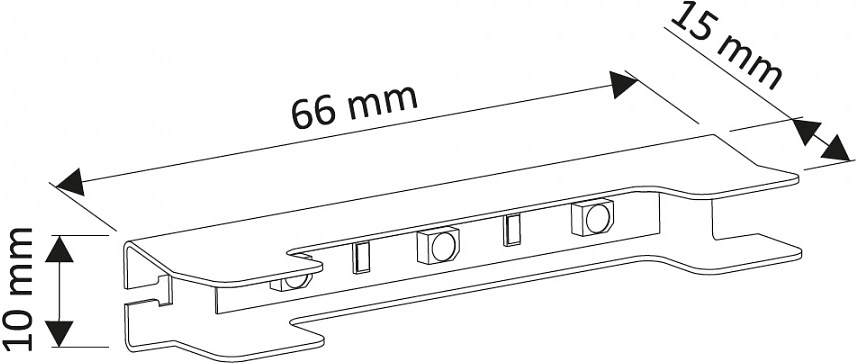 Клипса светодиодная Prismatic FT2D, 3диода, 12VDC/0,25W, металл, теплый белый, HLT - фото 2