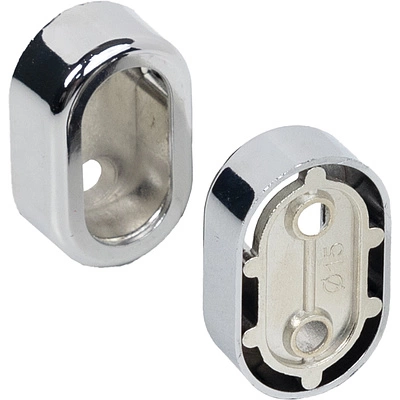 Держатель (розетка) трубы овальной 30*15, хром AKS - фото 1