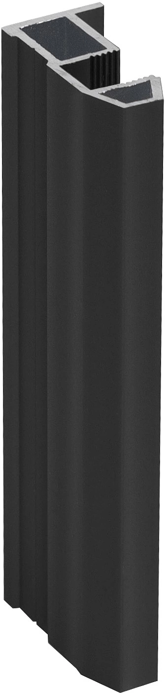 Профиль алюминиевый SENATOR черный глянец вертик. узкий домик L-5300 мм АЛЮТЕХ - фото 1