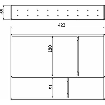 Комплект разделителей L450 универсальный металлический Organizer нержавеющая сталь (423*293*65) AKS - фото 2