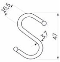 Крючок на трубу d16 ретро черный AKS - фото 2