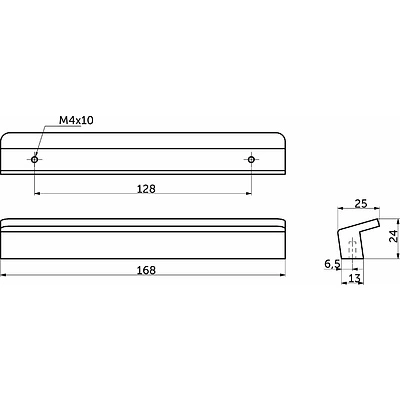 Ручка меб. скоба деревянная MIRA 128 ясень, AKS - фото 2