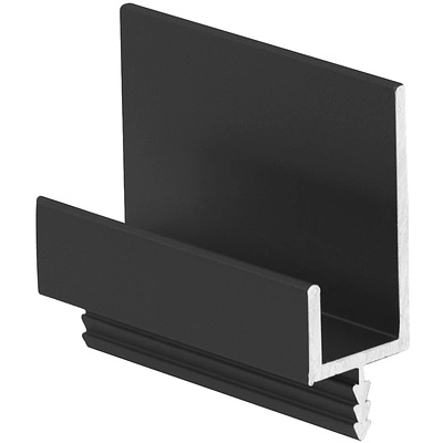 Ручка-профиль алюм. врезная L-образная MOON-18, 3.5м, анодированный черный AKS - фото 1