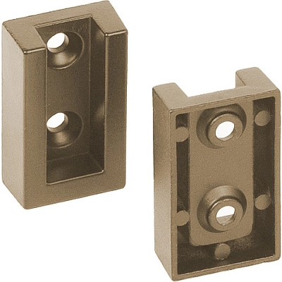 Держатель штанги гардеробной прямоуг. FAME/3 концевой, латунь AKS - фото 1