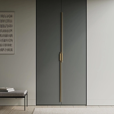 Ручка меб. скоба алюм. ANDROMEDA 1056/1200 черный матовый, AKS (левая) - фото 6