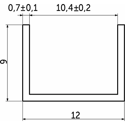Планка торцевая 10 матовая (L=3,05) AKS - фото 2