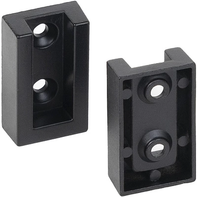 Держатель штанги гардеробной прямоуг. FAME/3 концевой, черный AKS - фото 1