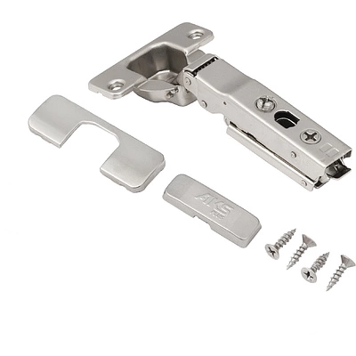 Петля накладная с доводчиком 48мм h0 clip-on AKS PLUS 3D узкая (саморезы, заглушки) - фото 4
