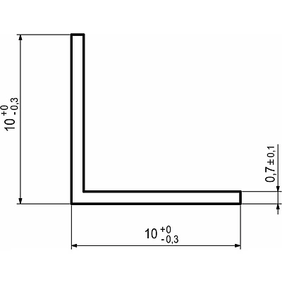 Планка угловая 10 уголок матовая (L=3.0) РФ - фото 2