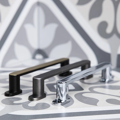 Ручка меб. скоба мет. GRAND 128 черный+латунь, AKS - фото 4