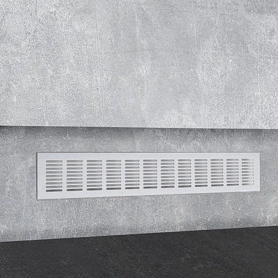 Решетка вентиляционная 480х80мм серебро алюминий AKS - фото 3