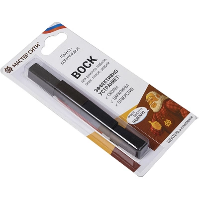 Воск мебельный темно-коричневый мягкий (набор 4 шт) Мастер Сити (со шпателем) - фото 2