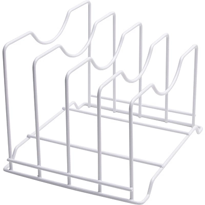 Держатель настольный для тарелок и крышек 260*235*207, белый РФ - фото 1