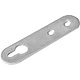 Пластинка зацепная 67*15*1,0 белый цинк (большое отверстие сверху) (уп/ 1 тыс.шт) AKS - фото 1