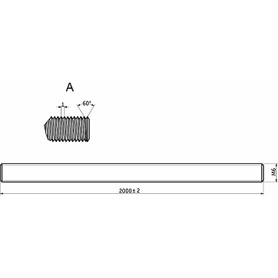 Шпилька M6*2000 AKS - фото 2