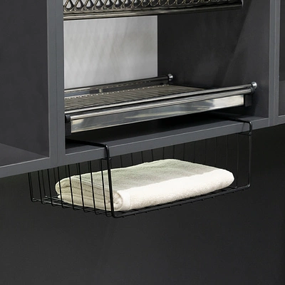 Корзина подвесная 400*255*140, черный РФ (на полку) - фото 3