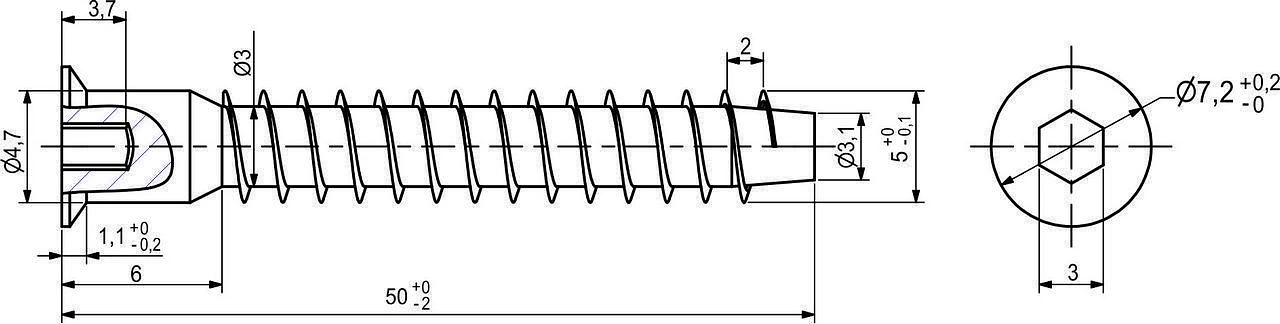 Шуруп-конфирмат 5,0*50 (уп/2тыс.шт) AKS - фото 2