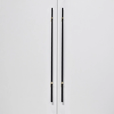 Ручка меб. скоба алюм. WHISPER 704/1000 черный матовый+брашированное золото, AKS - фото 5