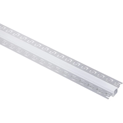 Профиль алюминиевый врезной в гипсокартон RIGEL-1513C, с экраном, цвет алюминий, 2м, AKS (в комплекте 4 заглушки) - фото 1