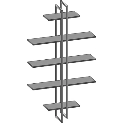 Полкодержатель мет. RENUAR 250*1280, черный AKS - фото 3