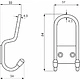 Крючок меб. трехрожковый мет. PRYT черный AKS - фото 2