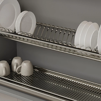 Сушка для посуды 800 INOX нерж.сталь, инокс AKS - фото 4