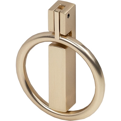 Ручка меб. кнопка мет. ROUND брашированное золото, AKS - фото 3