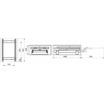 Доска гладильная встраиваемая 810*300*150, бежевый AKS - фото 2