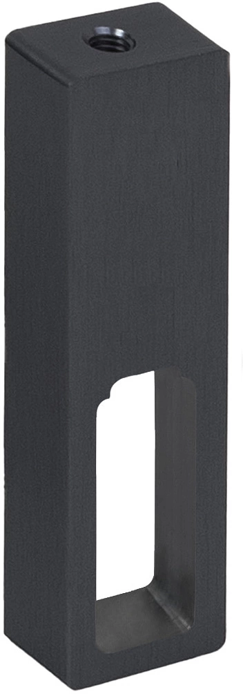 Держатель штанги гардеробной прямоуг. FAME/2 проходной, черный браш AKS - фото 3