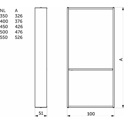 Разделитель L450 универсальный металлический Slimbox Evolution (L426*W100*H50) графит - фото 2