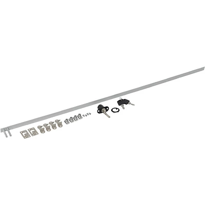 Замок для выдвижных 4-х ящиков механический центральный 288/800, черный, AKS - фото 1