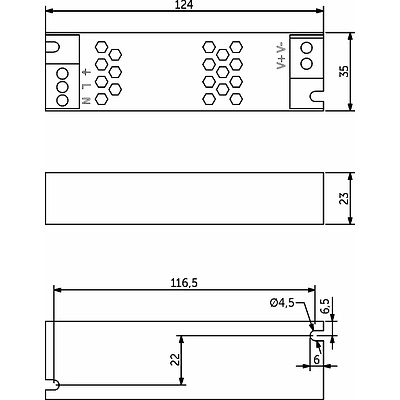 Блок питания Indoor 36W/24V, серия 5, AKS - фото 2