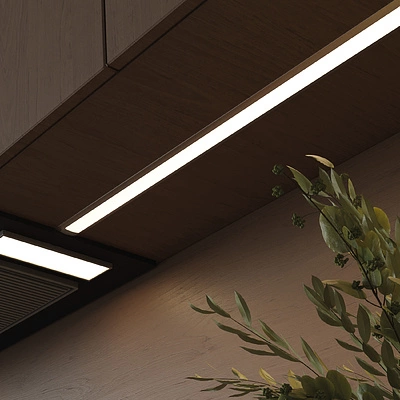 Профиль алюминиевый врезной LIRA-1707 с экраном, цвет белый, 2м, AKS - фото 3