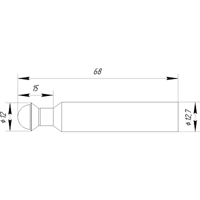 Фреза пазовая по дереву 12 мм, AKS - фото 2