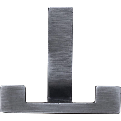 Крючок меб. двухрожковый мет. LEGGO шлифованный титан AKS - фото 4