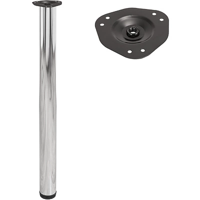 Опора меб. круглая d50 h710, хром, винт М10, AKS - фото 1