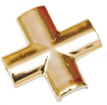 Соединитель-крестик к декору Z-22, золото, РП - фото 1