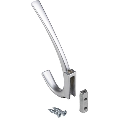 Крючок меб. двухрожковый мет. SKY хром AKS - фото 5