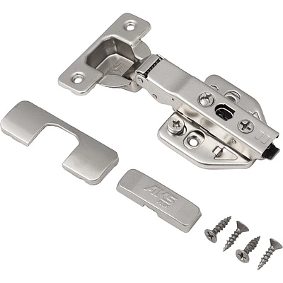 Петля накладная с доводчиком 45мм h0 clip-on AKS PLUS 3D (саморезы, заглушки) - фото 3