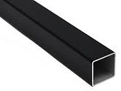 Труба квадр. L-3000 25*25 (1,4кг/1,0мм) QUADRO, черный AKS - фото 1