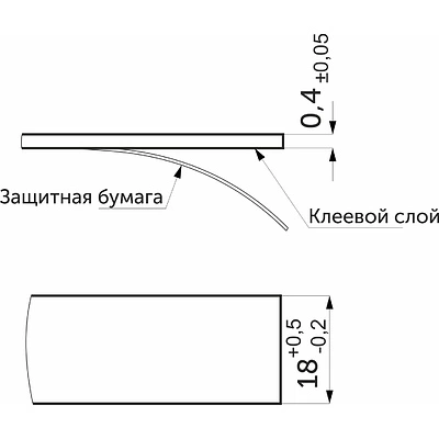 Кромка меламиновая (самоклеящаяся) белый гладкий (320) 18мм FOLMAG (шт.-5пог.м.) - фото 2