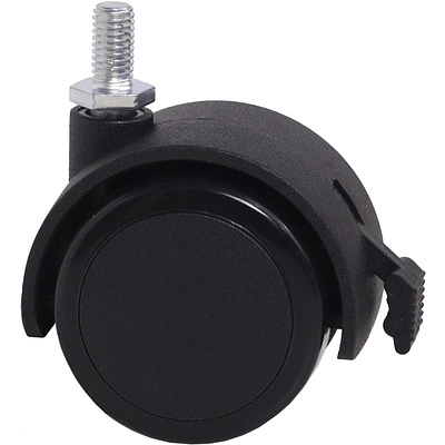 Колесо меб. пласт. FURNI d50 с винтом M8 с торм., черный AKS - фото 3