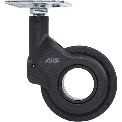 Колесо меб. GALAXY d60 h94 с площадкой, черный AKS - фото 3