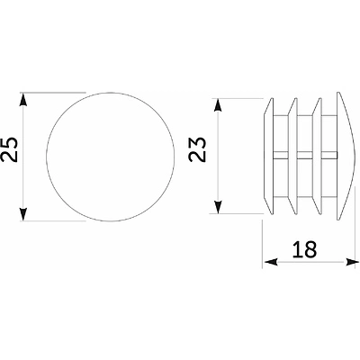Заглушка внутр. трубы d25 (507А) 1,0мм, хром - фото 2