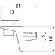 Полкодержатель для стекла мет. SEKURA 0.8 никель (1уп.=20шт) AKS - фото 2